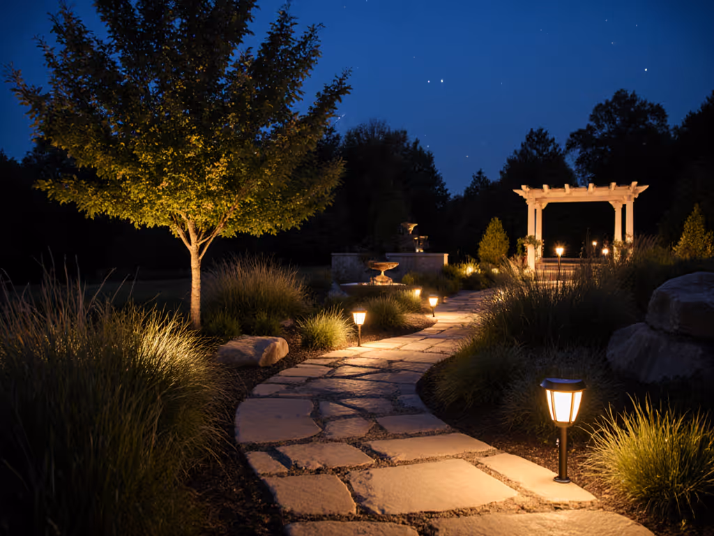 Optimal Garden Lighting Layout for Pathways and Features