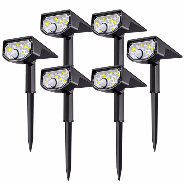 AloftSun Solar Motion Sensor Spotlights (6-Pack)